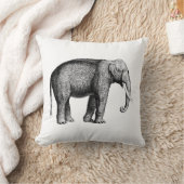 Zeichnend Vintager Elefant Kissen (Decke)