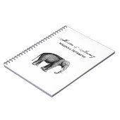 Zeichnend Vintager Elefant Notizblock (Linke Seite)