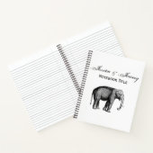 Zeichnend Vintager Elefant Notizbuch (Innenseite)