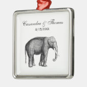 Zeichnend Vintager Elefant Ornament Aus Metall (Links)