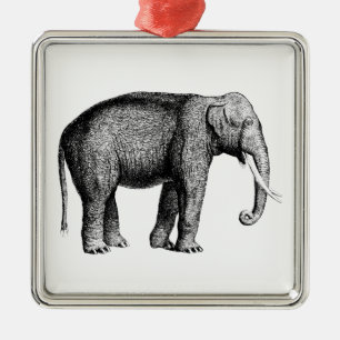 Zeichnend Vintager Elefant Ornament Aus Metall