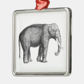 Zeichnend Vintager Elefant Ornament Aus Metall (Links)