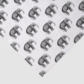 Zeichnend Vintager Elefant Seidenpapier (Ausschnitt)