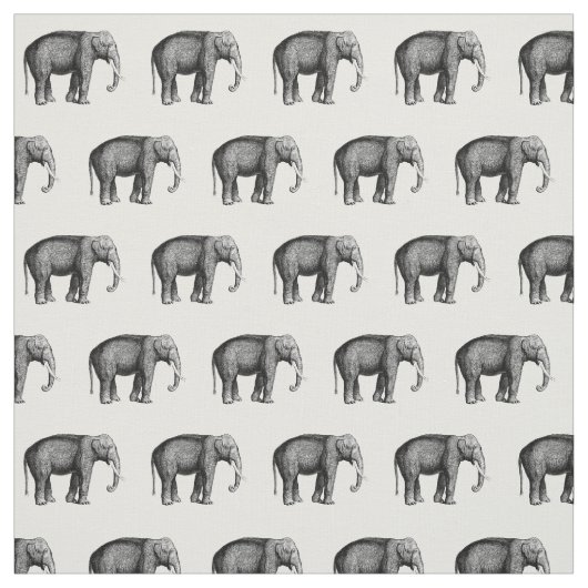 Zeichnend Vintager Elefant Stoff (Muster)