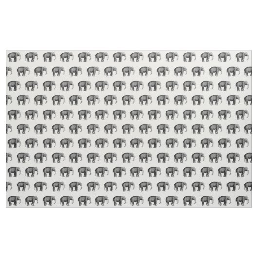 Zeichnend Vintager Elefant Stoff (Fat Quarter (45,7 x 55,9 cm))