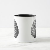 ZEICHNEND Vintages GEHIRN Tasse (Zentrum)