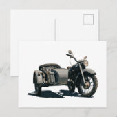 Zeichnend Vintages Motorrad Postkarte (Vorne/Hinten)