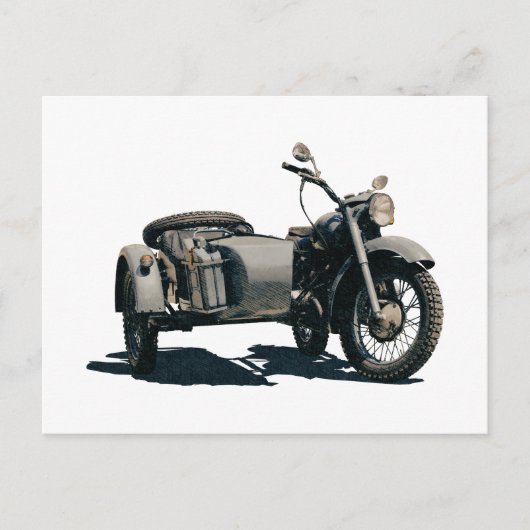 Zeichnend Vintages Motorrad Postkarte (Vorderseite)