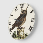 Zeichnend Vintages Owl Große Wanduhr (Winkel)