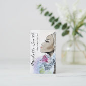 Zeichnend Visitenkartendesign von Make-up-Künstler Visitenkarte (Stehend Vorderseite)