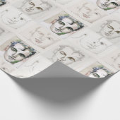 Zeichnend Wasserfarbenlinie für Männer Geschenkpapier (Ecke)