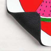 Zeichnend Wassermelone und Rotes Herz Mousepad (Ecke)