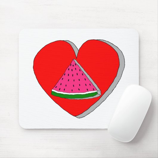 Zeichnend Wassermelone und Rotes Herz Mousepad (Mit Mouse)