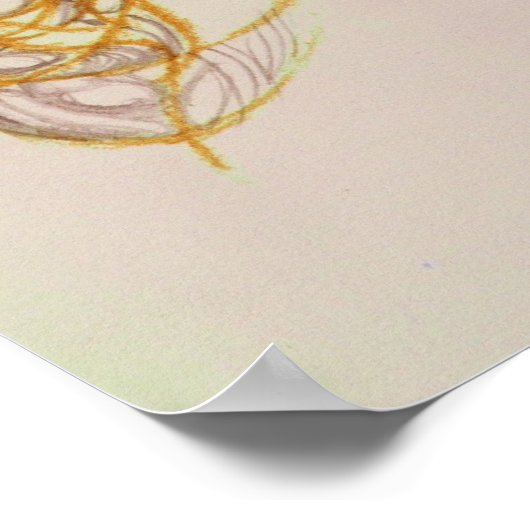 Zeichnend weibliche Geste Poster (Ecke)