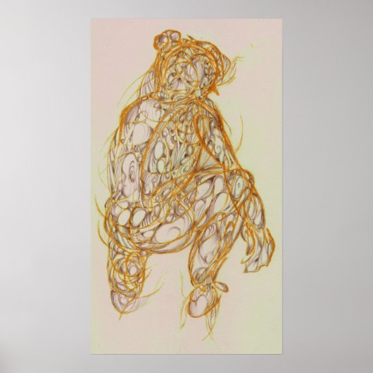 Zeichnend weibliche Geste Poster (Vorne)