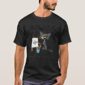 Zeichnend, weil Mord eine falsche Katze Zeichne T-Shirt (Vorderseite)