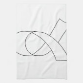 Zeichnend Weißband Geschirrtuch (Vertikal)