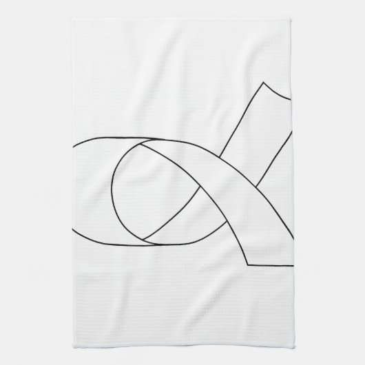 Zeichnend Weißband Geschirrtuch (Vertikal)