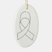 Zeichnend Weißband Keramik Ornament (Rechts)