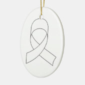 Zeichnend Weißband Keramik Ornament (Links)