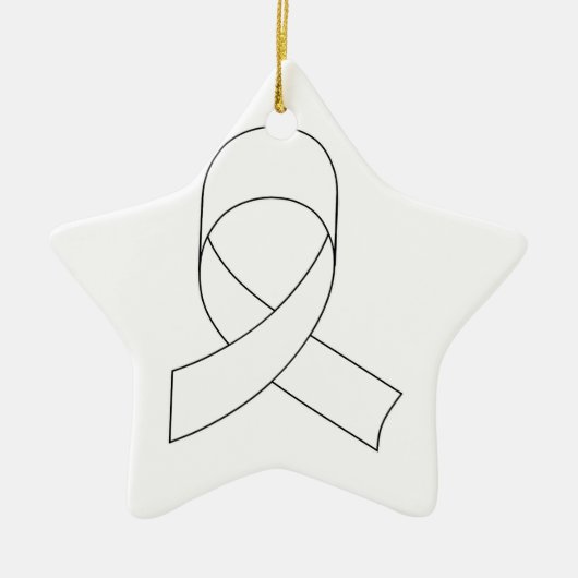 Zeichnend Weißband Keramikornament (Vorne)