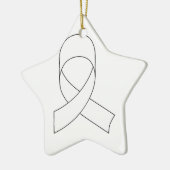 Zeichnend Weißband Keramikornament (Links)