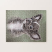 Zeichnend Welpe Chihuahua Puzzle (Horizontal)