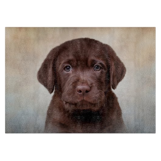 Zeichnend Welpe Labrador Schneidebrett (Vorderseite)