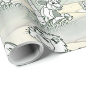 Zeichnend Wildtiergrenze Geschenkpapier (Rolleneckpunkt)