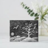 Zeichnend Wintervögel Postkarte (Stehend Vorderseite)