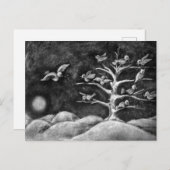 Zeichnend Wintervögel Postkarte (Vorne/Hinten)