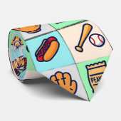 Zeichnend Würfel zum Thema Baseball Krawatte (Gerollt)