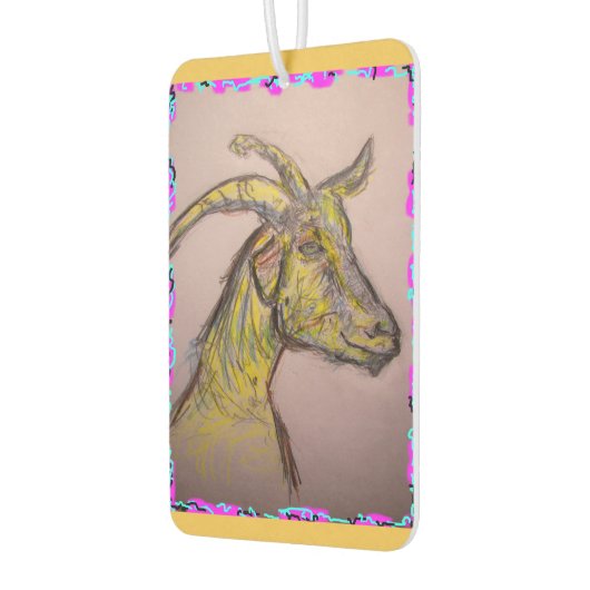 zeichnend Ziege Autolufterfrischer (Links)