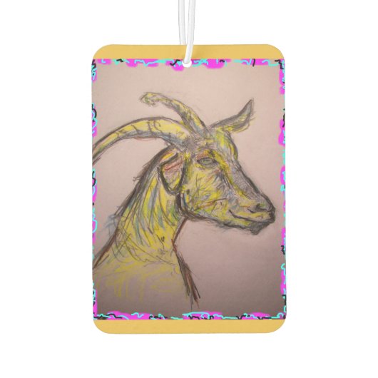 zeichnend Ziege Autolufterfrischer (Rückseite)