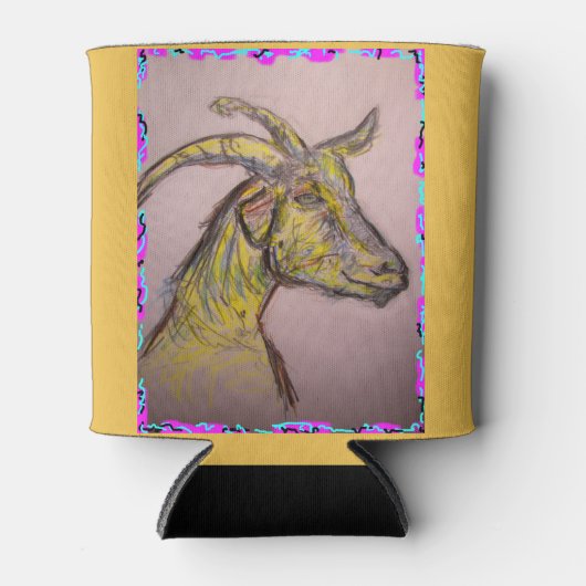 zeichnend Ziege Dosenkühler (Vorderseite)