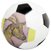 zeichnend Ziege Fußball (Dreiviertel)