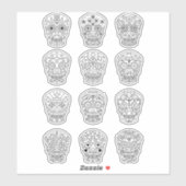 Zeichnend Zuckerkultur Aufkleber (Blatt)