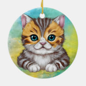 zeichnende Katze Keramik Ornament (Hinten)