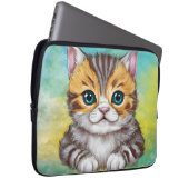 zeichnende Katze Laptopschutzhülle (Vorne Rechts)
