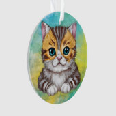 zeichnende Katze Ornament (Vorderseite)