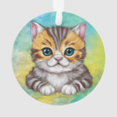 zeichnende Katze Ornament (Rückseite)