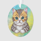 zeichnende Katze Ornament (Vorderseite)