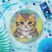 Zeichnende Katze Pappteller (Party)
