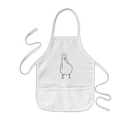 Zeichnende Konturkunst, Entenfarbton-Schürzen Kinderschürze