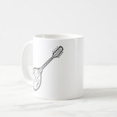 "Zeichnende " Mandoline Kaffeetasse (Vorderseite Links)