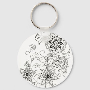 Zeichnende Schlüsselblumenkette Schlüsselanhänger