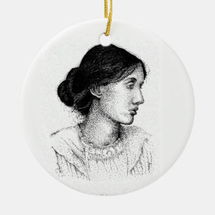 Zeichnende Tinte Virginias Woolf 2004!!! Keramikornament