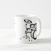 "Zeichnende " Trommeln Kaffeetasse (VorderseiteRechts)