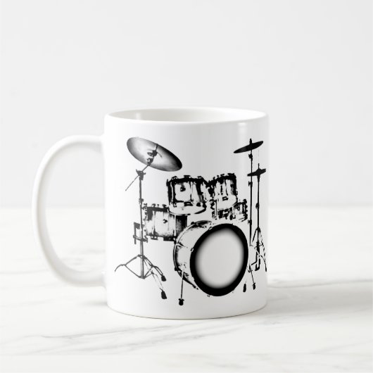 "Zeichnende " Trommeln Kaffeetasse (Links)