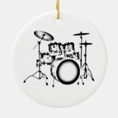 "Zeichnende " Trommeln Keramik Ornament (Hinten)